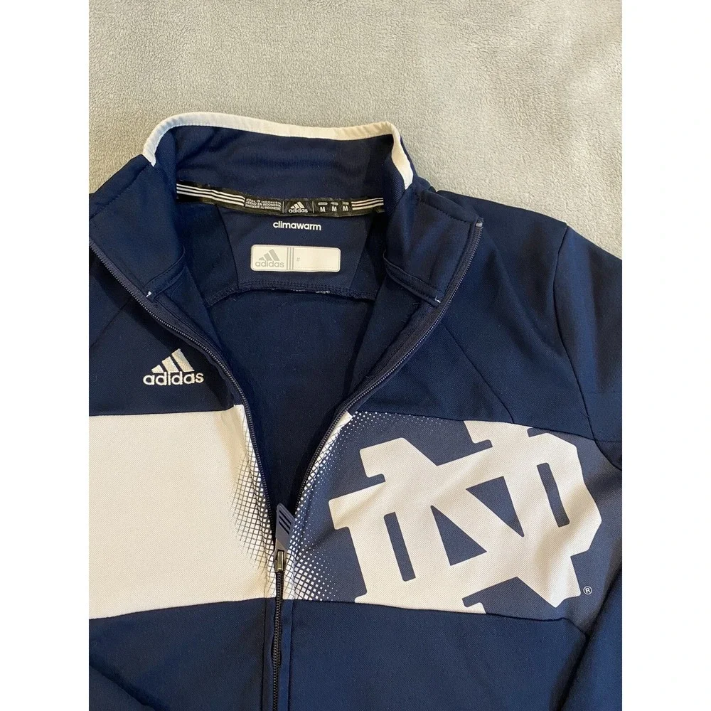 Mens‎ Adidas Notre Dame Fighting Irish Climawarn Full Zip Up Sweater Jacket M